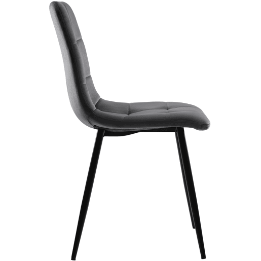 Conjunto de mesa e cadeiras 100 cm - Mesa redonda com pernas metálicas douradas - Samt cinza escuro