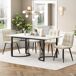 Conjunto de mesas y sillas de comedor 140x80 Conjunto de mesas y sillas de comedor 140x80 Beige