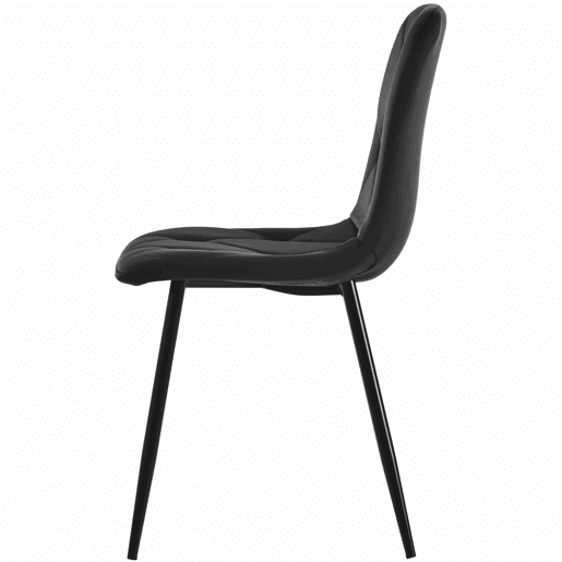Conjunto de mesa e cadeiras 5 peças - Mesa redonda de mármore, pernas metálicas douradas, 4 cadeiras ergonómicas de veludo - Preto, Dourado