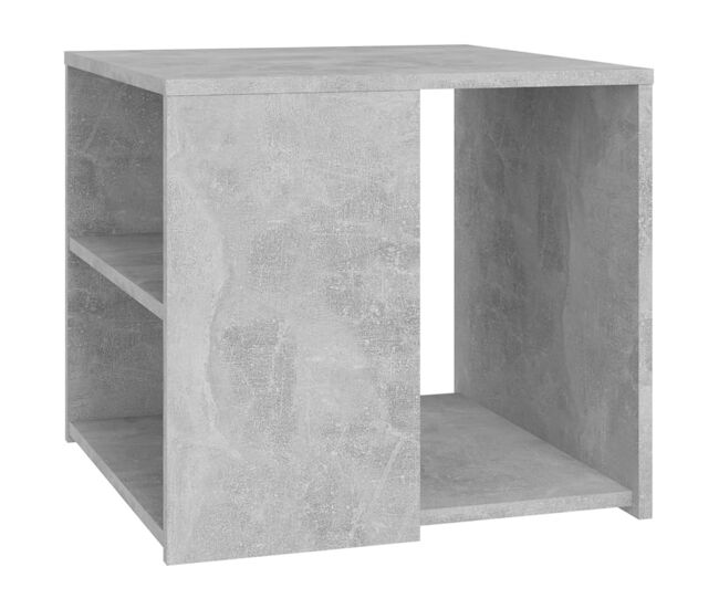 Mesa auxiliar Bamako 2 estantes gris claro 45x50x50 cm