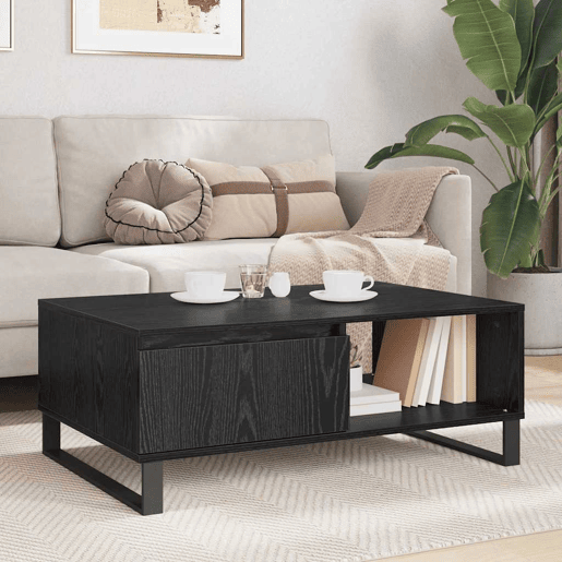 Mesa de Centro, Mesa baixa, Carvalho Preto 90 x 60 x 35 cm