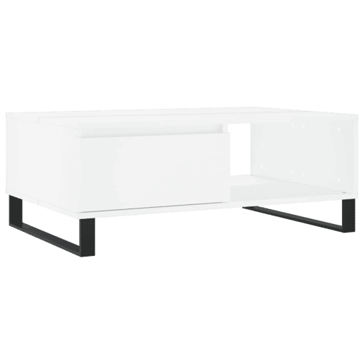 Mesa de Centro, Mesa baixa, 90x60x35 cm derivados de madeira branco