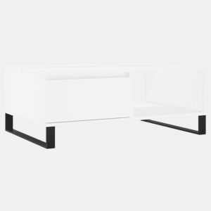 Mesa de Centro, Mesa baixa, 90x60x35 cm derivados de madeira branco