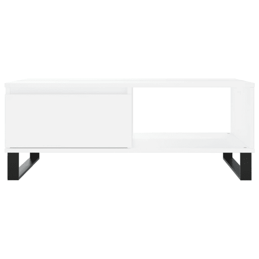 Mesa de Centro, Mesa baixa, 90x60x35 cm derivados de madeira branco