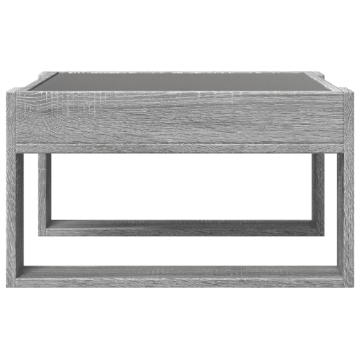 Mesa de Centro, Mesa baixa, luzes LED Infinity 50x53x30 cm cinzento sonoma