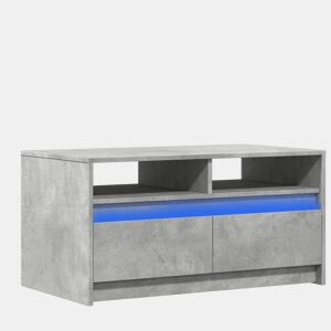 Mesa de Centro, Mesa baixa, c luzes LED derivados madeira cinzento cimento