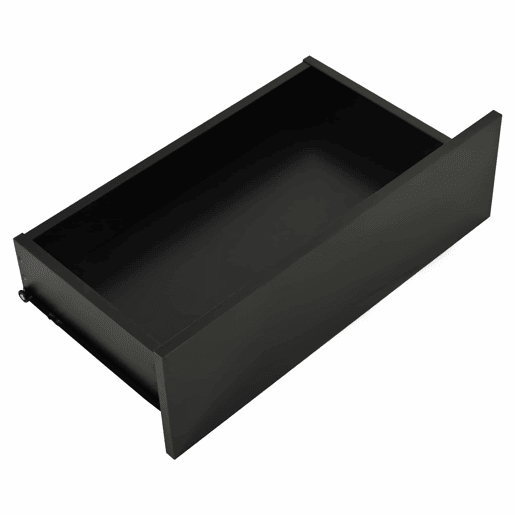 Mesa de centro 100x50x31 cm - com 1 gaveta e luz LED - mesa de vidro temperado - preta