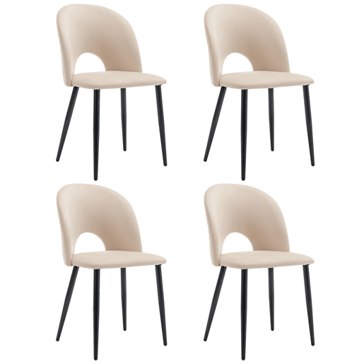 Conjunto de mesa e cadeiras 140x80cm - Mesa com 4 cadeiras de veludo com padrão diamante, pernas douradas, branco