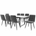 Conjunto de mesas y sillas de comedor 140x80 Conjunto de mesas y sillas de comedor 140x80 Gris