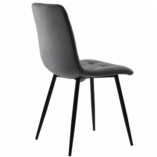 Conjunto de sala de jantar 140180x80cm - Mesa moderna com 8 cadeiras, veludo cinzento, pernas pretas, MDF