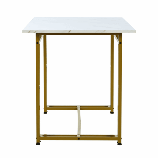 Conjunto de sala de jantar 120x70cm - Mesa de jantar moderna com 4 cadeiras - Samt preto, pernas douradas