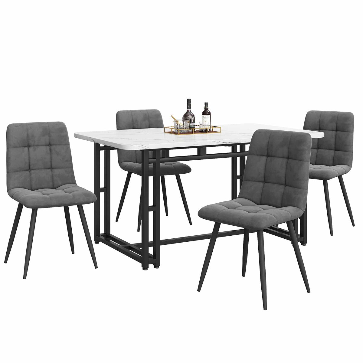 Conjunto de mesas y sillas de comedor 140x80