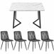 Conjunto de mesas y sillas de comedor 117x68 Conjunto de mesas y sillas de comedor 117x68 Gris