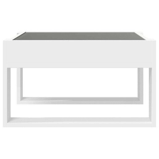 Mesa de Centro, Mesa baixa, luzes LED Infinity 50x53x30 cm branco