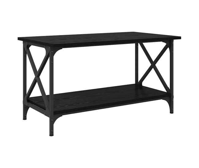 Mesa de café - mesa de centro - mesa baja roble negro 80 x 45 x 45.5 cm madera contrachapada