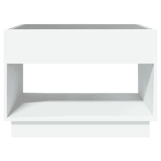 Mesa de Centro, Mesa baixa, luzes LED Infinity 70x50x50 cm branco