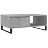 Mesa de Centro, Mesa baixa, 90x60x35 cm derivados madeira cinzento cimento