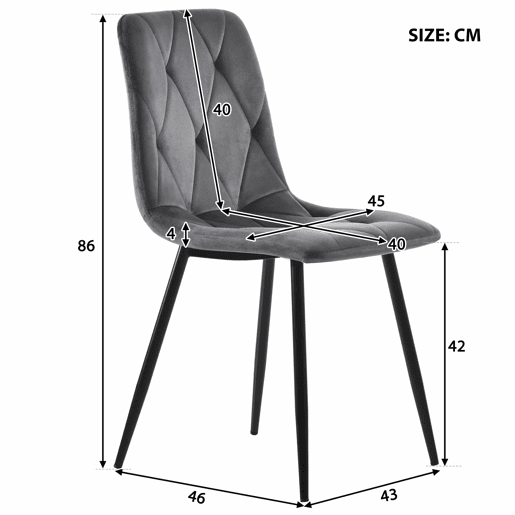 Conjunto de mesa e cadeiras de 5 peças - Mesa redonda de mármore, pernas metálicas douradas + 4 cadeiras ergonómicas de veludo cinza
