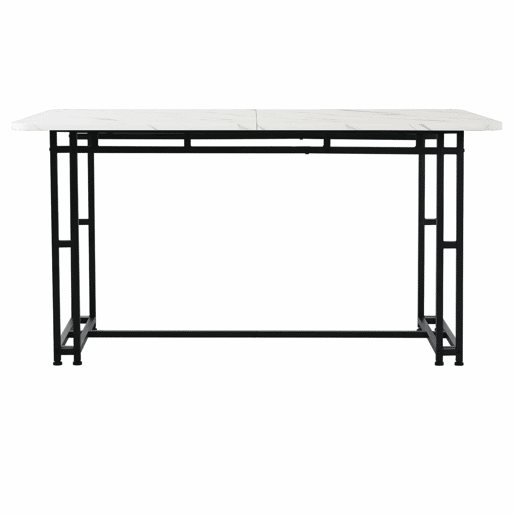 Conjunto de sala de jantar 120x70cm - Mesa moderna com 4 cadeiras, veludo cinzento, pernas em ferro preto