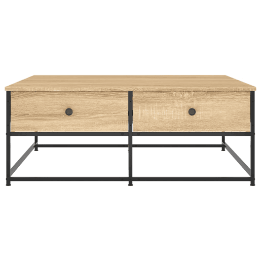 Mesa de Centro, Mesa baixa, 100x99x40 cm derivados madeira carvalho sonoma