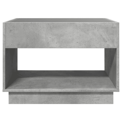 Mesa de Centro, Mesa baixa, luzes LED Infinity 70x50x50 cm cinzento cimento