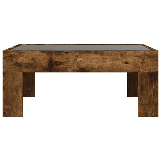 Mesa de Centro, Mesa baixa, luzes LED Infinity 70x50x30 cm carvalho fumado