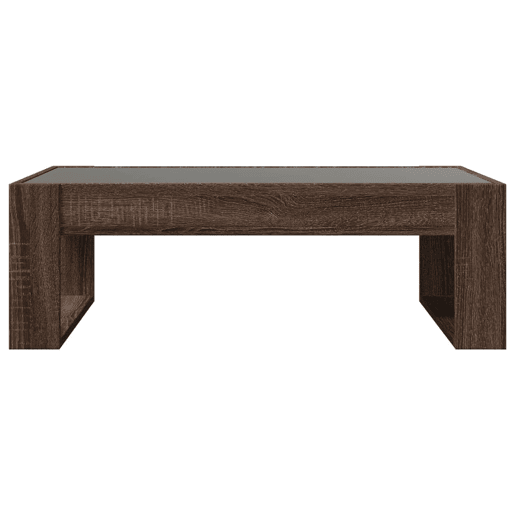 Mesa de Centro, Mesa baixa, luzes LED Infinity 90x53x30 cm carvalho castanho