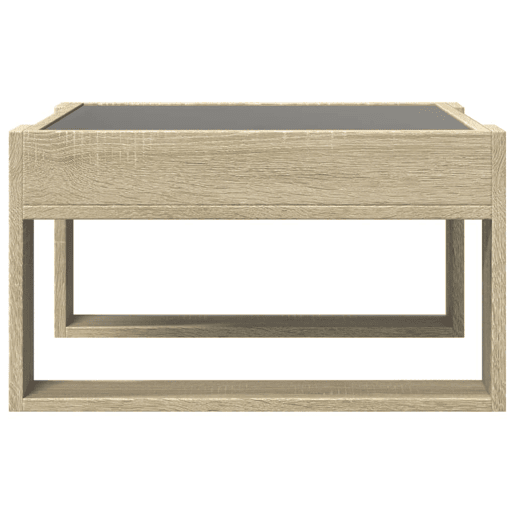 Mesa de Centro, Mesa baixa, luzes LED Infinity 50x53x30 cm carvalho sonoma
