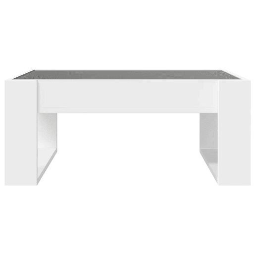 Mesa de Centro, Mesa baixa, luzes LED Infinity 70x53x30 cm branco