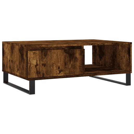 Mesa de Centro, Mesa baixa, 90x60x35 cm derivados de madeira carvalho fumado
