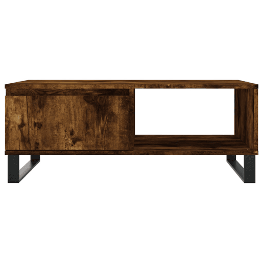 Mesa de Centro, Mesa baixa, 90x60x35 cm derivados de madeira carvalho fumado