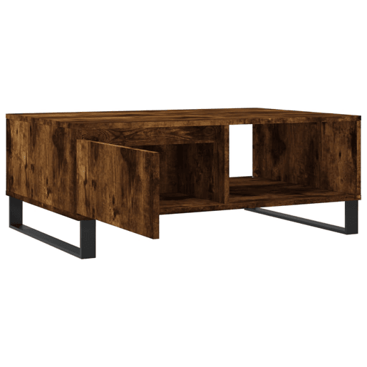 Mesa de Centro, Mesa baixa, 90x60x35 cm derivados de madeira carvalho fumado