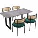 Conjunto de mesas y sillas de comedor Conjunto de mesas y sillas de comedor Negro