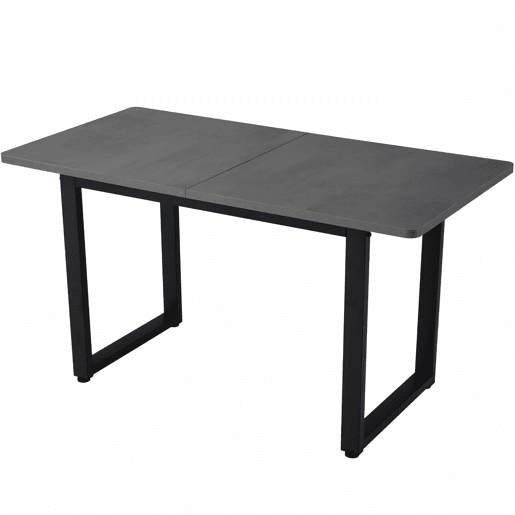 Conjunto de mesa e cadeiras de jantar 5 peças - 4 cadeiras de jantar em veludo e 1 mesa retangular - estilo moderno e simples - Cinza + Verde + Preto