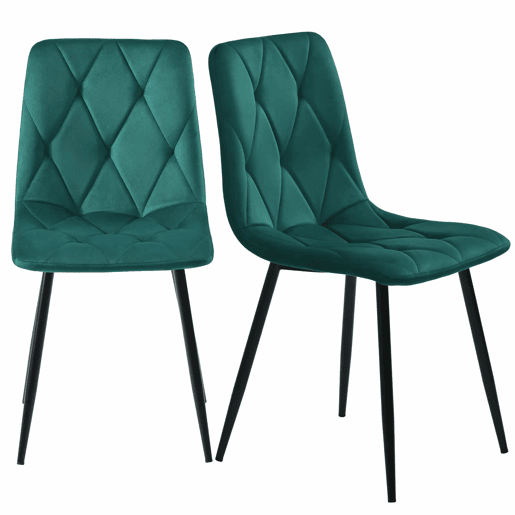 Conjunto de mesa e cadeiras de 5 peças - Mesa redonda de mármore com pernas douradas - Cadeiras ergonómicas verdes