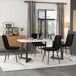 Conjunto de mesas y sillas de comedor 117x68 Conjunto de mesas y sillas de comedor 117x68 Blanco/ Negro