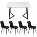 Conjunto de mesas y sillas de comedor 117x68 Conjunto de mesas y sillas de comedor 117x68 Blanco/ Negro