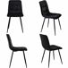 Conjunto de mesas y sillas de comedor 117x68 Conjunto de mesas y sillas de comedor 117x68 Blanco/ Negro