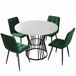 Conjunto de mesas y sillas de comedor 100x100 Conjunto de mesas y sillas de comedor 100x100 Gris