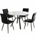 Conjunto de mesas y sillas de comedor 100x100 Conjunto de mesas y sillas de comedor 100x100 Gris