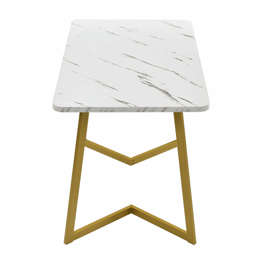 Conjunto de sala de jantar 117x68cm - Mesa retangular moderna com 4 cadeiras - Cinza