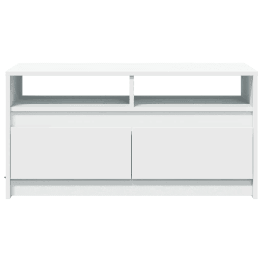 Mesa de Centro, Mesa baixa, com luzes LED derivados de madeira branco