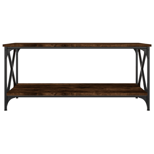 Mesa de Centro, Mesa baixa, 100x50x45cm deriv. madeiraferro carvalho fumado