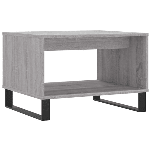 Mesa de Centro, Mesa baixa, 60x50x40 cm derivados de madeira cinzento sonoma