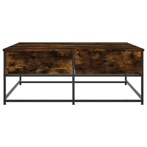 Mesa de Centro, Mesa baixa, 100x99x40 cm derivados madeira carvalho fumado
