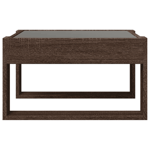 Mesa de Centro, Mesa baixa, luzes LED Infinity 50x53x30 cm carvalho castanho