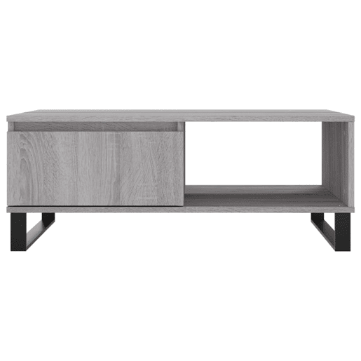 Mesa de Centro, Mesa baixa, 90x60x35 cm derivados de madeira cinzento sonoma