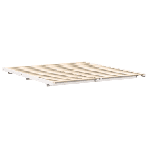 Estrutura de Cama de casal simple de chão Branco 200 x 200 cm