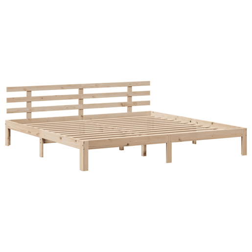 Estrutura de Cama de casal simple com cabeceira 180x200 cm pinho maciço