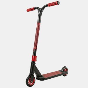 SPORTNOW Trotinete Acrobática Trotinete Freestyle com Guiador 360° Rolamentos ABEC-9 Rodas de PU de 120 mm Estrutura de Alumínio Aço Antiderrapante para Adolescentes Adultos para Skatepark 66x47x81 cm Vermelho